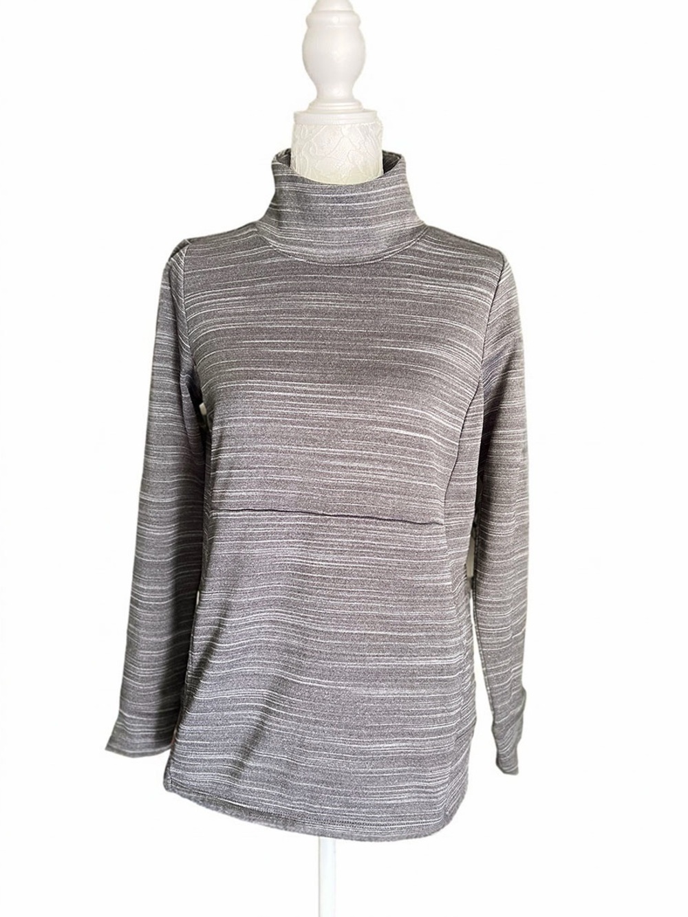 Zelos Space Fleece Mock Neck Pullover Jacket Gray Women's Size XS Activewear